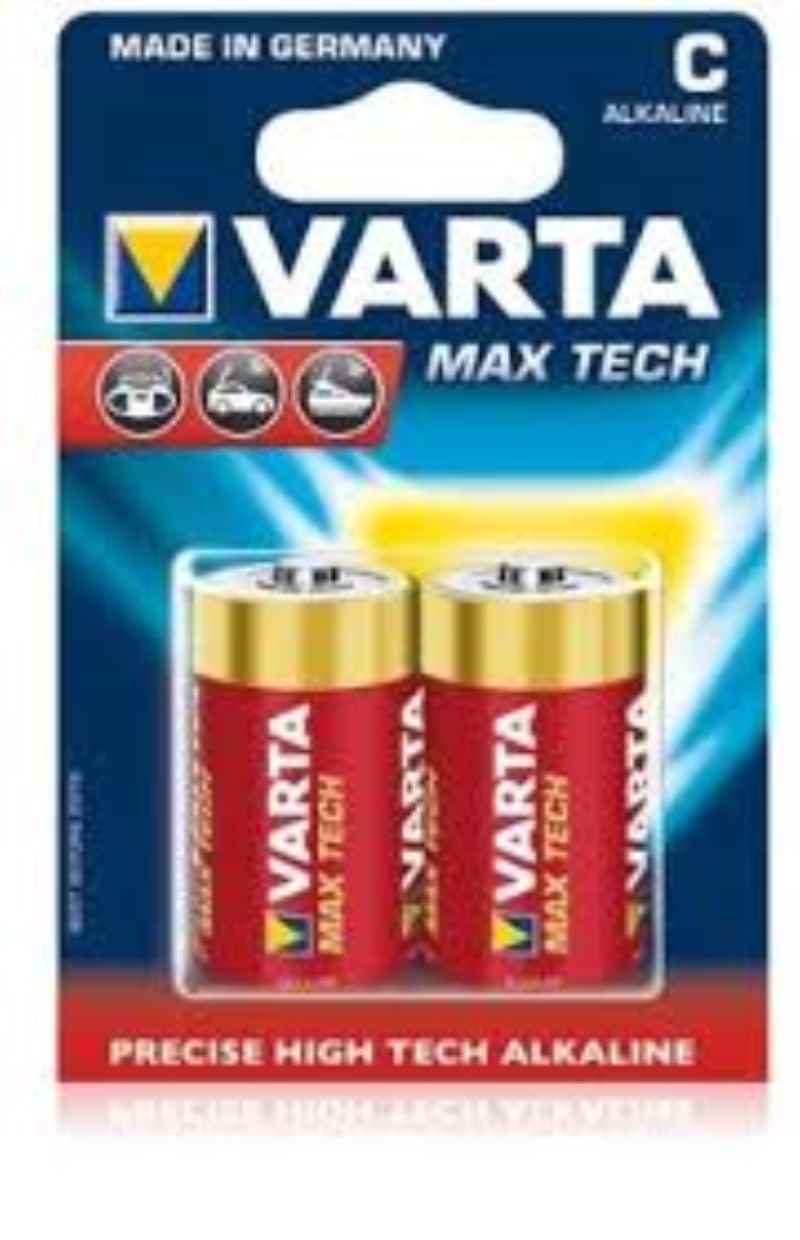 VARTA Batterie Varta mezza torcia alcaline max tech 2 pezzi
